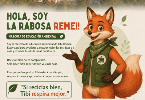 Remei, mascota d'educació ambiental de Tibi Recicla